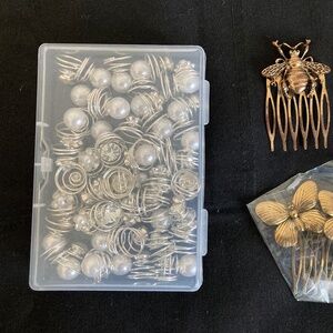 Diamond/Pearl and Butterfly/Bee Hair Accessories